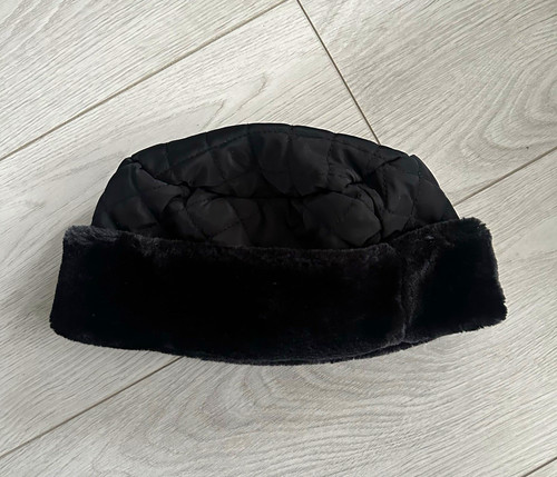 Women black faux fur - faux, trim