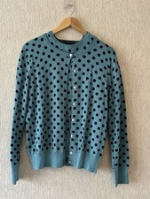 Lands End. Cotton Polka Dot Knit Twin Set Ladies 12/14 New Without Tags