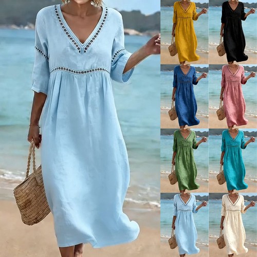 Womens neck linen cotton - neck,