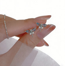 925 Sterling Silver Cute Blue