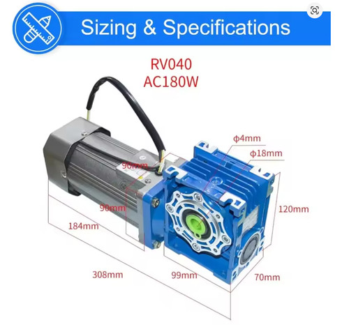 180w motor with rv40 100 - with,