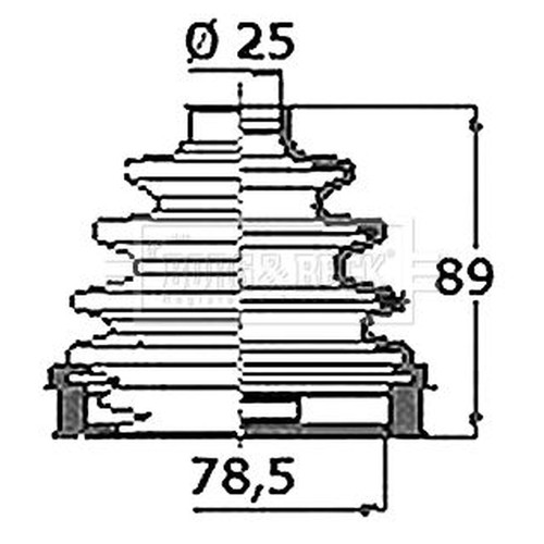 Borg beck drive shaft - drive, bellow