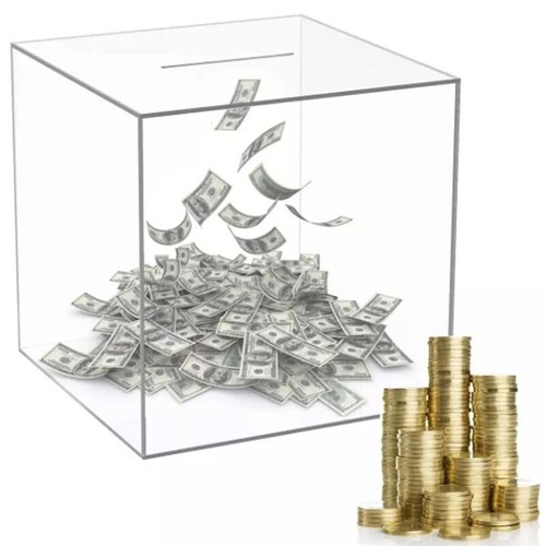 1pcs clear acrylic piggy bank - acrylic,