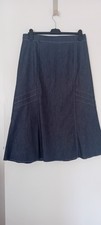 HABELLA Skirt Sz 16 Blue Lined