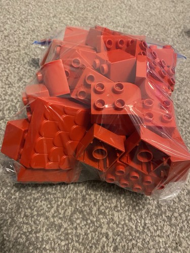 50x red genuine lego duplo - 50x,