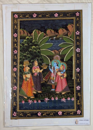 Hand painted krishna radha - krishna, &