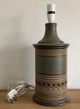 Large Vintage retro Jersey Pottery stoneware impressed decoration 1960s lamp