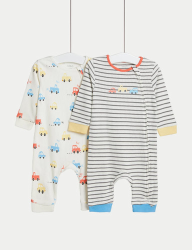 Kids baby 2pk pure cotton - m&s,