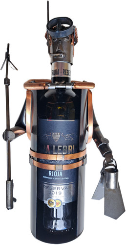 Metal scuba diver wine - metal,