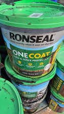 Ronseal One Coat Fence Life Garden Shed & Fence Paint 5L TUDOR BLACK OAK DAMAGED