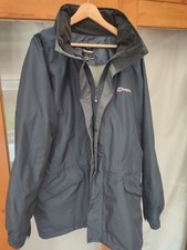 Mens BERGHAUS Navy Outdoor Walking Jacket XXL Goretex Waterproof Breathable