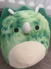 Squishmallows Triceratops Dinosaur Plush Toy 8-inch Rocio Tiedye