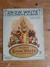 Snow White Children's Album - vintage piano selection sheet music - Chappell 