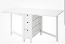 IKEA NORDEN Gate-leg table, white, foldable table - Good CONDITION