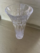 Vintage Royal Stuart Edwardian Crystal Vase Standing 29cm High 1980’s