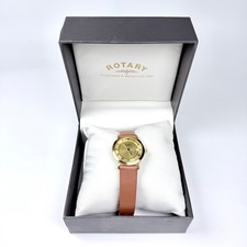 Ladies ROTARY WILSHIRE Swiss Made 18K Gold Plated Quartz Watch - Warranty