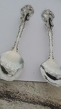 two solid silver tea spoons