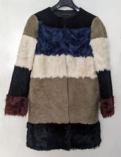 Zara Woman real sheepskin / lamb fur leather coat, size L