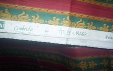 Titley & Marr Cambridge new vintage fabric 5.7 yards red green gold