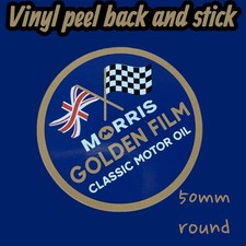 Morris Golden Film Classic Motor Oil Vinyl Sticker pourer  jug Vintage Barrel Uk