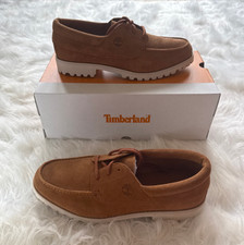 Timberland Light Lace Up Boat Shoes Brown Rust Suede Boat All Various Sizes UK
