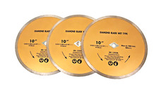 3PC 10" Diamond Saw Blade Wet