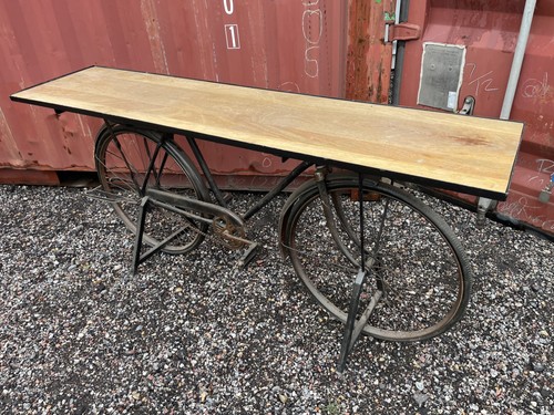 Retro bike console table fully - bike,