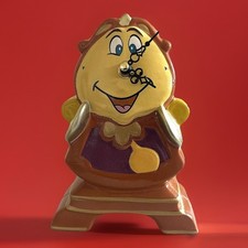 Disney Beauty and The Beast Clock Cogsworrh Ceramic Working Free Standing Clock