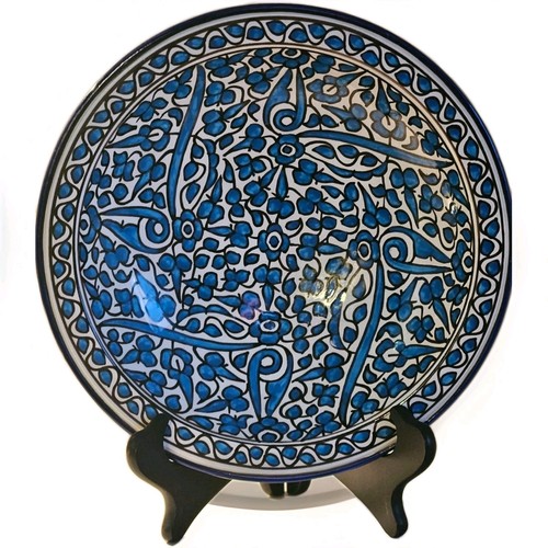 Vintage moroccan fes pottery - moroccan,