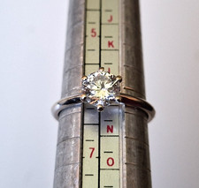 18K White Gold 1.02ct Certified VVS2 /E Lab Grown Diamond Solitaire Ring - M