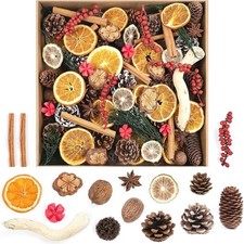 123PCS 16 kinds Christmas Pine Cone Potpourri Bowl Filler, Natural Pine... 