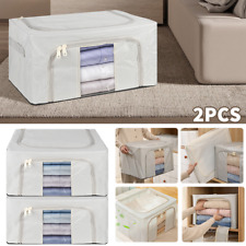 2 PCS Foldable Canvas Storage
