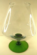 Vintage Green Balloon Glass
