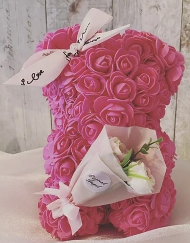 Bear with forever - with, roses