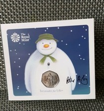 2019 Snowman 50p BU Pack Signed by Walking in the Air Singer IN HAND SOLD OUT !