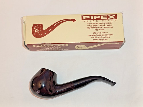 Pipex bent egg briar pipe - d1,