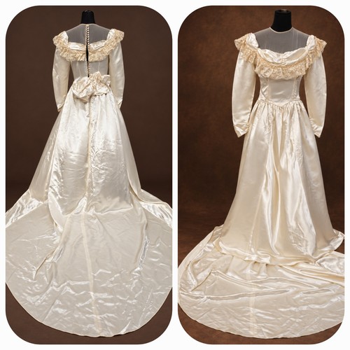 Vintage 1940s ivory satin - vintage,