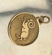 Gold Sagittarius Charm Disc Weight 0.04grams