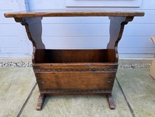 Antique Solid Oak Magazine