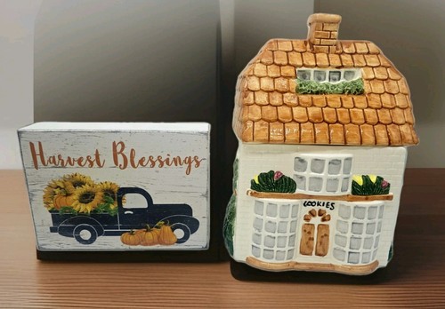 Vintage ceramic cottage house - vintage,