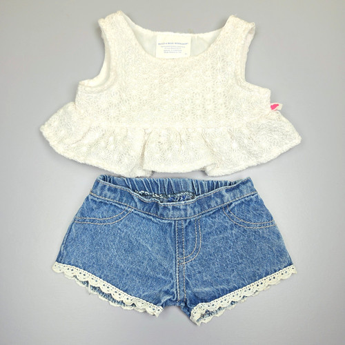 Build bear white frilled - build, a