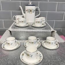 3).  Royal Doulton ‘Pastorale’ coffee set 16 pc milk, sugar and coffee pot