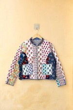 Indian White Quilted Patchwork