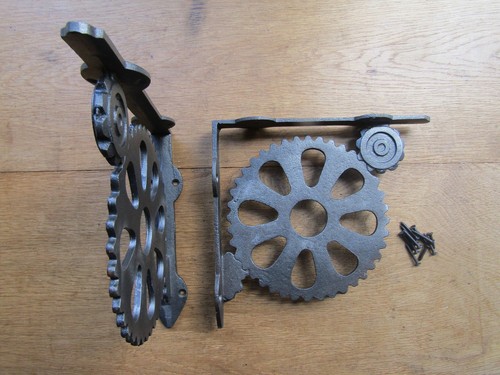 Rustic iron shelf - , brackets