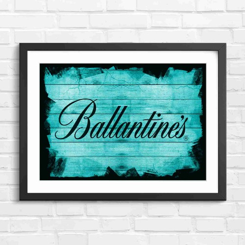 Ballantines whiskey distressed - ballantines,