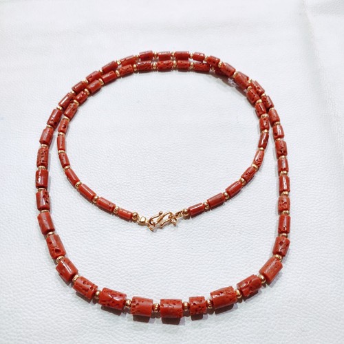 Genuine red coral - coral, necklace