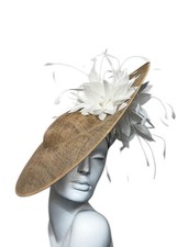 Nude Fascinator/Ascot Hat