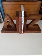 A-Z Bookends Cherry wood, Excellent Condition.