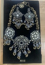 Zuhair Murad Limited Edition Mango Collab Necklace Earrings Set Unused