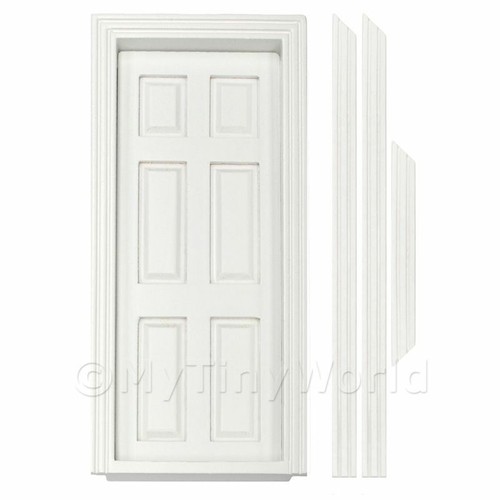 Dolls house miniature white - house, 6